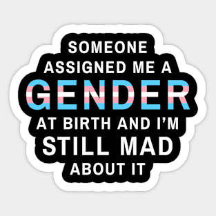 Mad About Gender (trans) Sticker